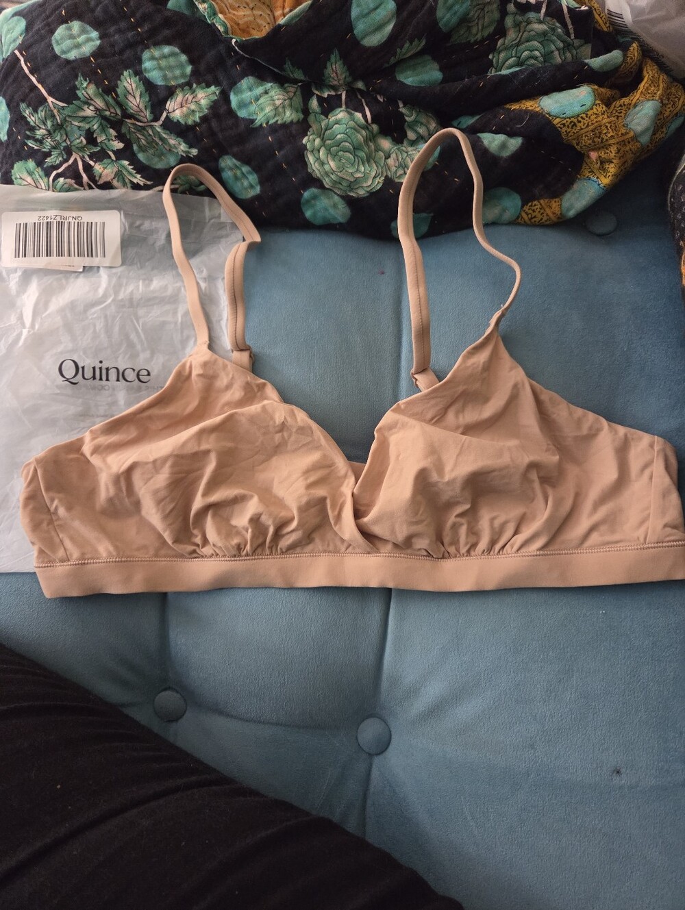 Quince Second Skin Crossover Bralette XL New W/O Tags 2 Pack